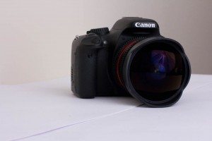 3/4 perspective Rokinon 8mm Cine Fisheye