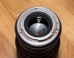 Cine 35 mm back of lens