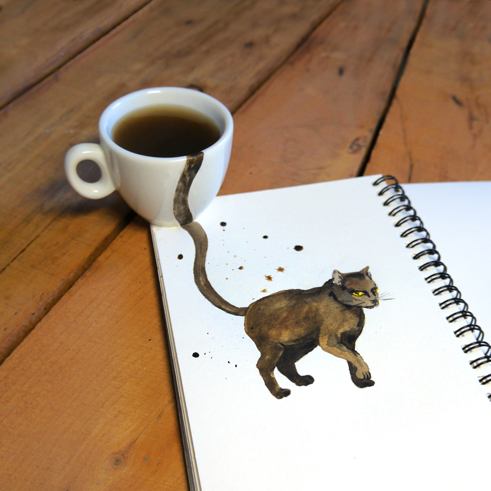 Clever Photos Blend Cats into Coffee Cups
