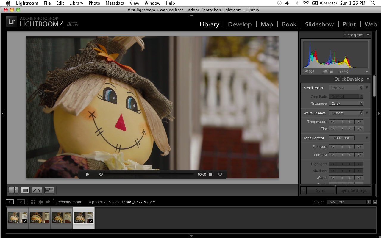Editing Video in Adobe Lightroom 4 Beta: Canon’s Cinestyle Color Profile