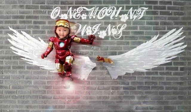 Did you say "make the baby look like Iron Man?" Pretty sure that's what you said.