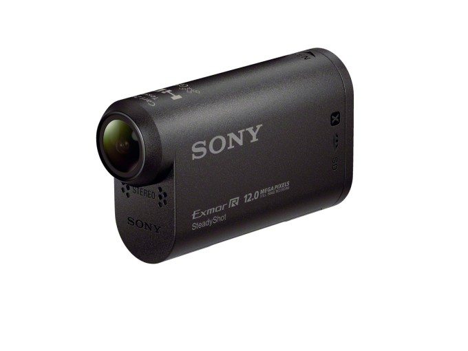 Sony HDR-AS30V action cam angled view
