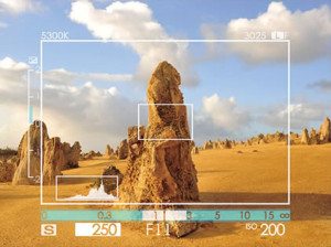 Simulation of Fujifilm's hybrid viewfinder