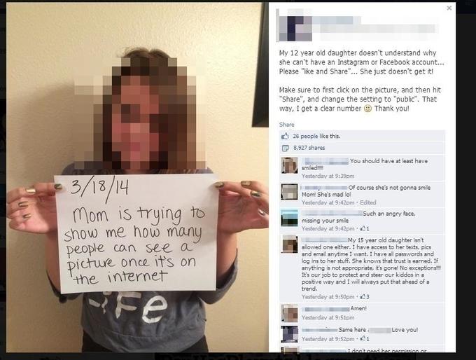 Mom Teaches Daughter Just How Many People Can See an Image on The Web