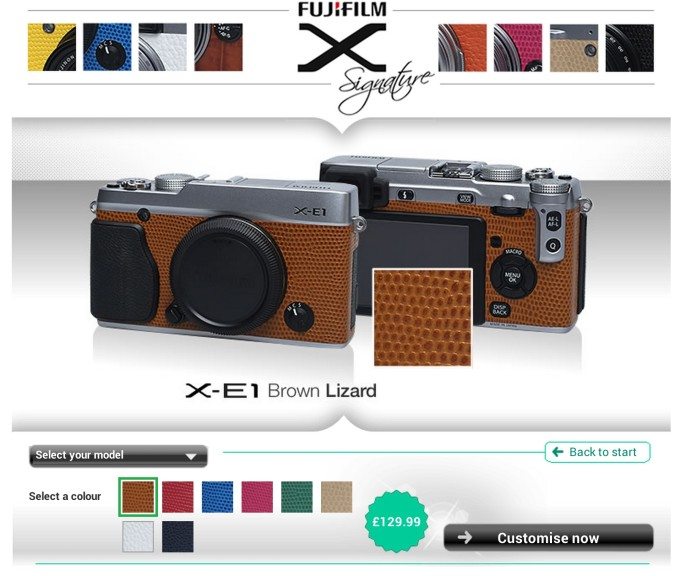 Fujifilm camera leatherette microsite