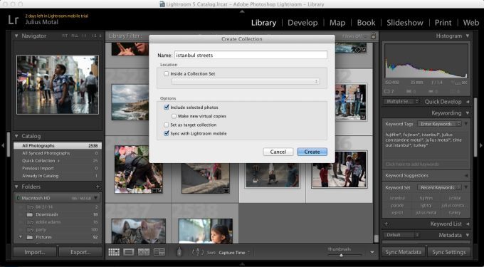 Create a collection in Lightroom and click sync with Lightroom Mobile to shuttle it to your iPhone.