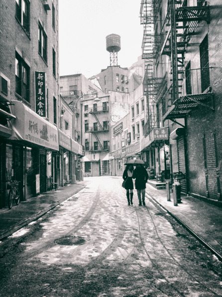 New York City - Snow - Doyers Street - Chinatown