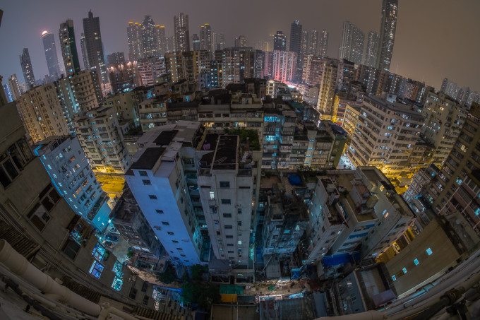 Hong Kong through a fish-eye