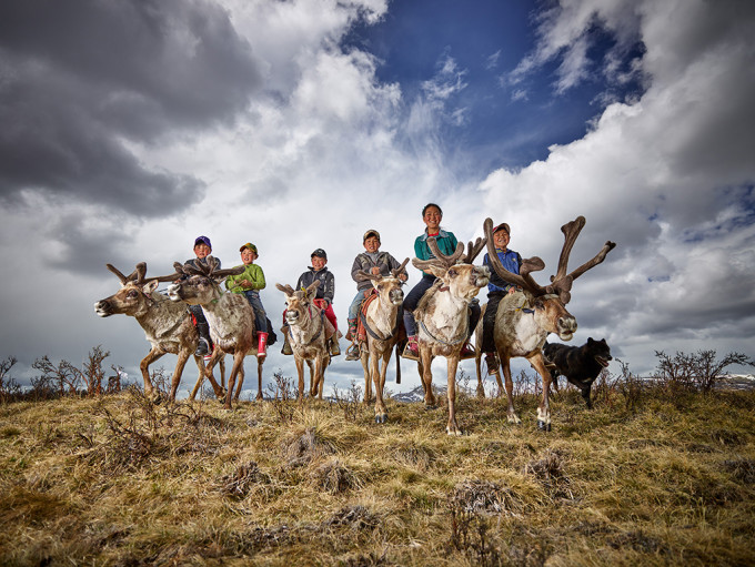 Reindeer farmer kids in Mongolia ©Peter Voss, Germany, Shortlist, Open, Smile, 2016 Sony World Photography Awards