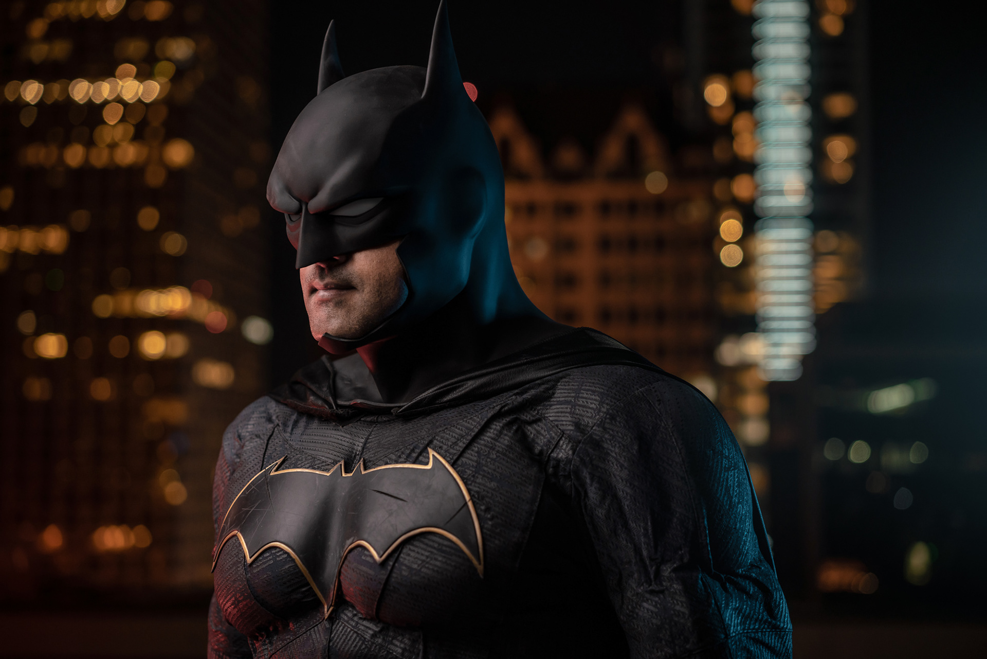 Ilya Nodia Creates a Cinematic Batman Cosplay Shoot With Video Lights
