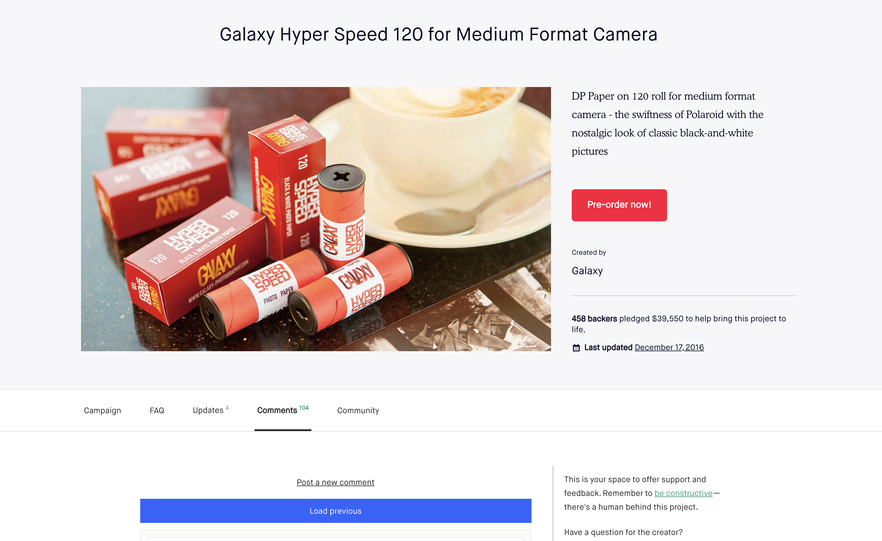 Galaxy: The Kickstarter That Stole Nearly $70,000 From Photographers