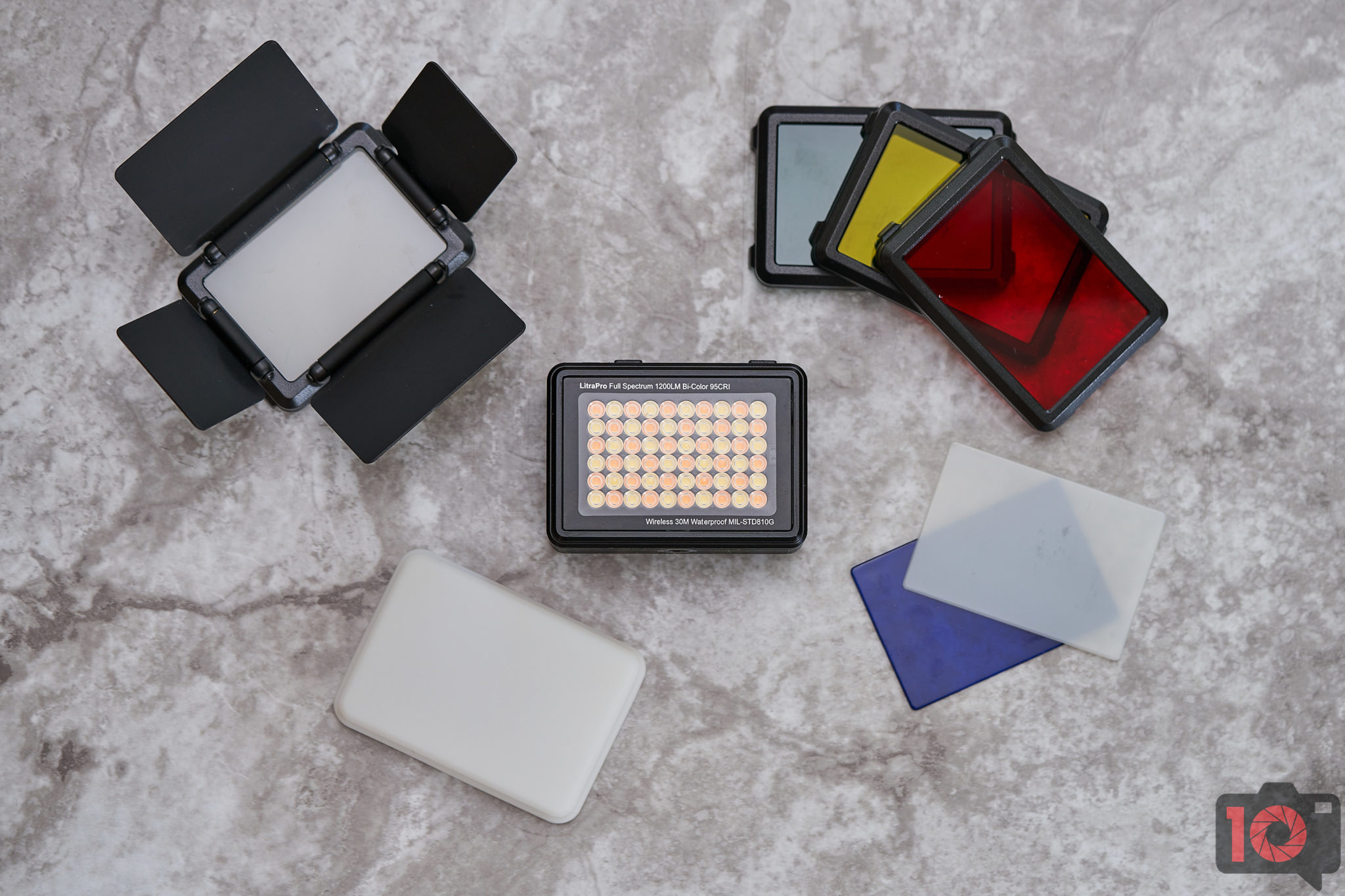 Set Filtri Litra Per Luce LED LitraPro – 5 Pezzi Colorati Con Diffusore – Modello LPCFS