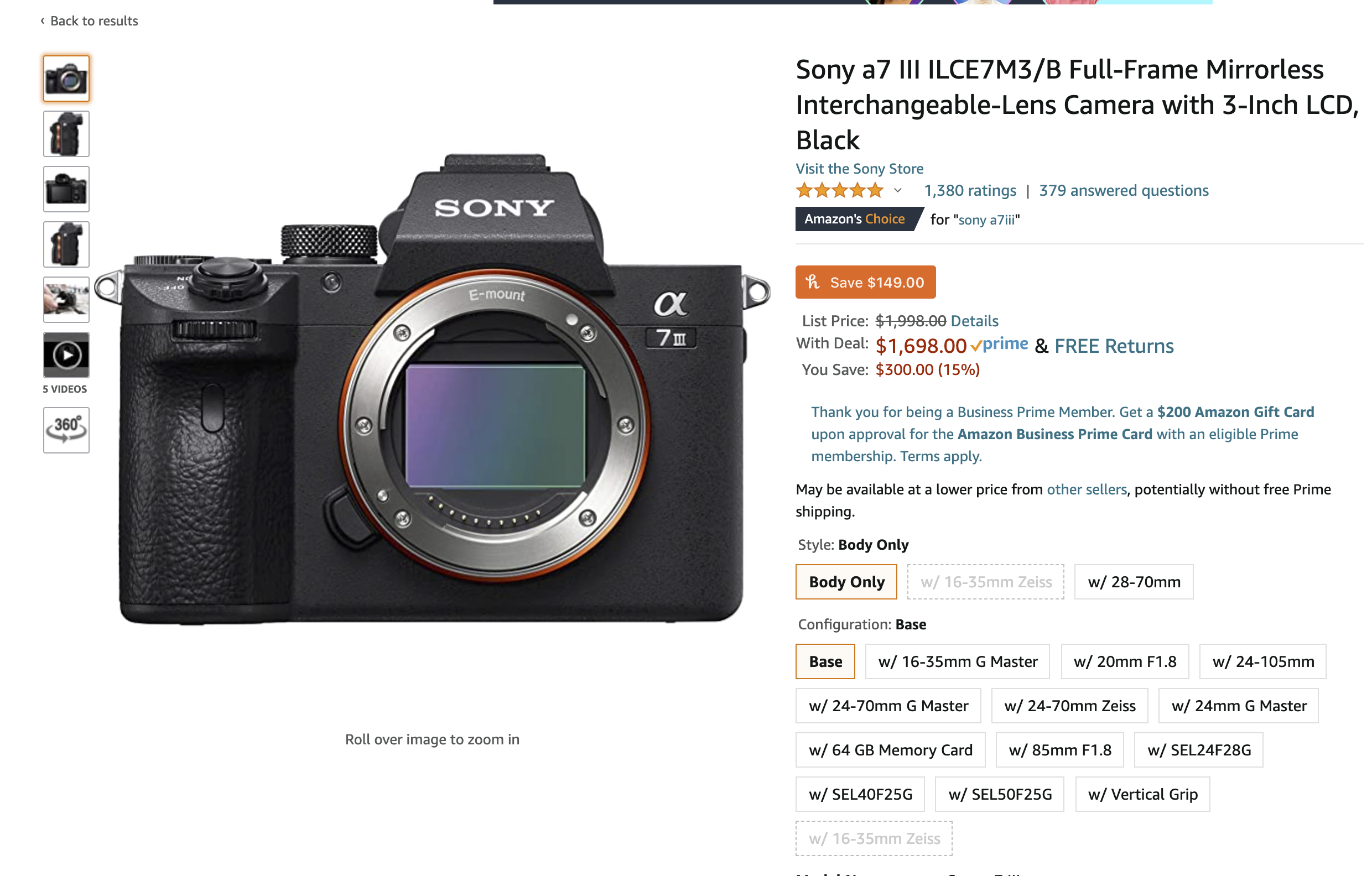 There’s a Limited Time Deal on the Sony a7 III Right Now