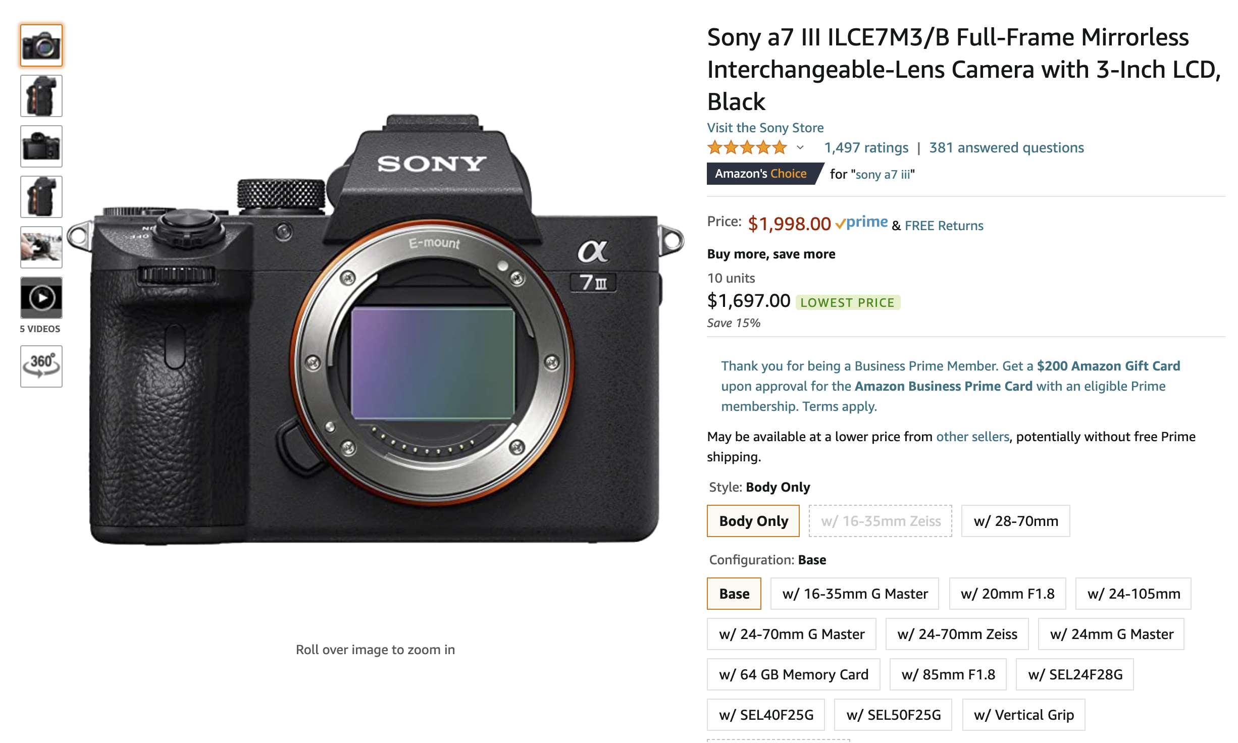 Get the Sony a7 III with One of Sony’s Best Lenses for a Deal