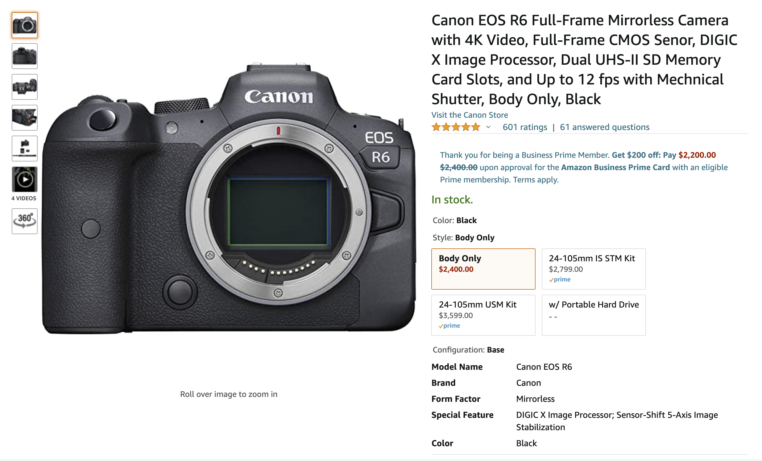Get a Used, Like New Canon EOS R6 Slightly Cheaper