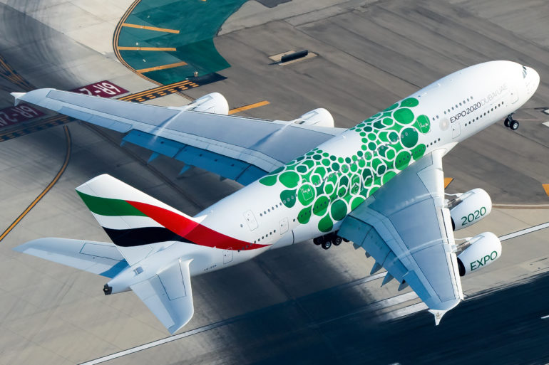 Copy of Emirates Expo Green Airbus A380 800 A6 EON Full