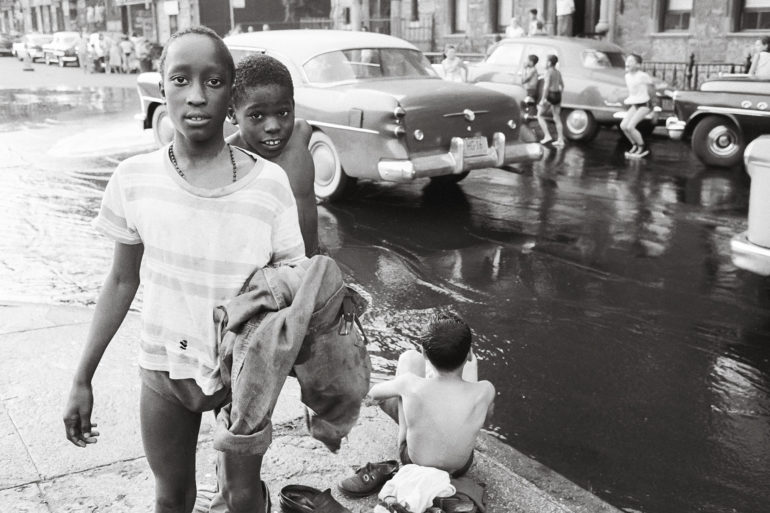 For below question 3 Kids in Street New York early 60s photo by Steve Schapiro