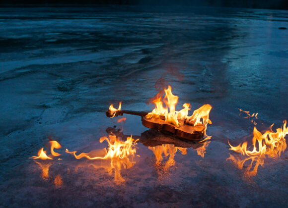 NORWAY. 2014. Møre og Romsdal.  Burning violin.