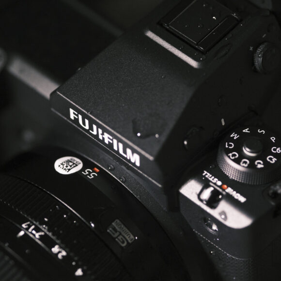 Close up of the Fujifilm GFX100 II's control dial
